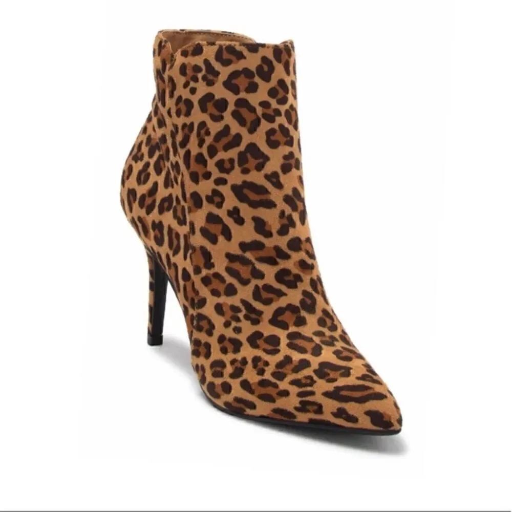 ZIGI SOHO SAVIDA POINTED TOE BOOTIE Leopard US 7.5M NWT